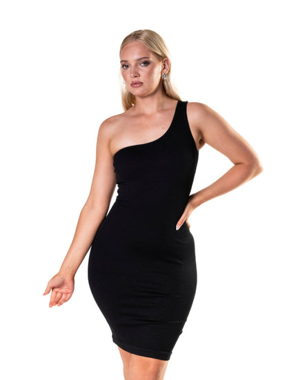 One Shoulder Shapewear Mini Dress