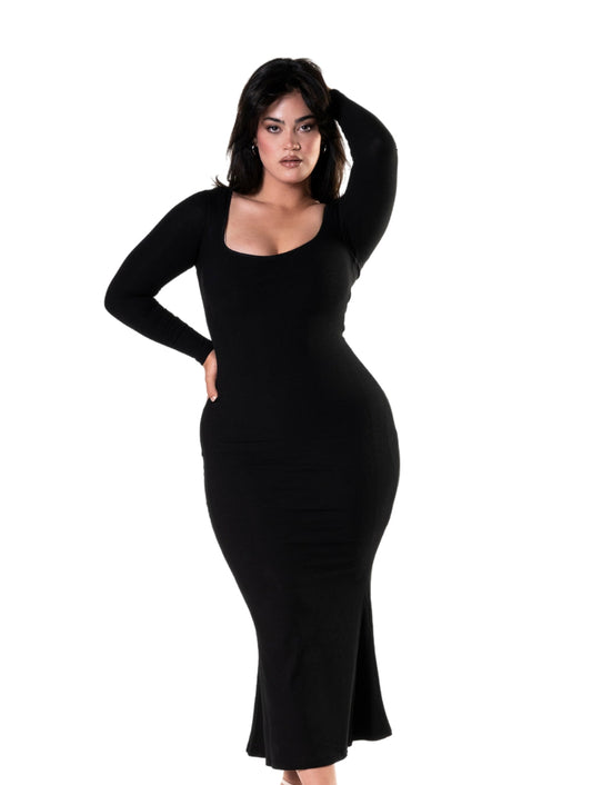 Shapewear Long Sleeve Dress